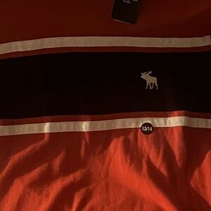 Red and Black Striped Shirt with Moose Logo